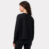 Sweaty Betty After Class Seam Detail Crop Sweatshirt In Black