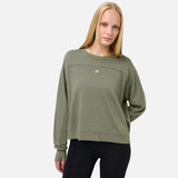 Sweaty Betty After Class Seam Detail Crop Sweatshirt In Bracken Green