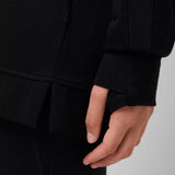 Sweaty Betty After Class Seam Detail Longline Sweatshirt In Black