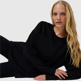 Sweaty Betty After Class Seam Detail Longline Sweatshirt In Black