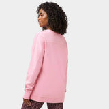 Sweaty Betty After Class Seam Detail Longline Sweatshirt In Deco Pink