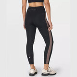 Sweaty Betty All Day 7/8 Side Stripe Legging in Black/Taupe