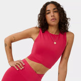 Sweaty Betty All Day Cropped Wrap Vest In Crimson Red