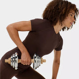 Sweaty Betty Athlete Seamless Gym T-Shirt In Espresso Brown