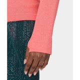 Sweaty Betty Athlete Seamless Workout Long Sleeve Top In Apricot Orange Melon Pink