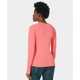 Sweaty Betty Athlete Seamless Workout Long Sleeve Top In Apricot Orange Melon Pink