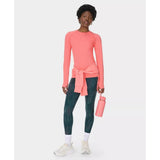 Sweaty Betty Athlete Seamless Workout Long Sleeve Top In Apricot Orange Melon Pink
