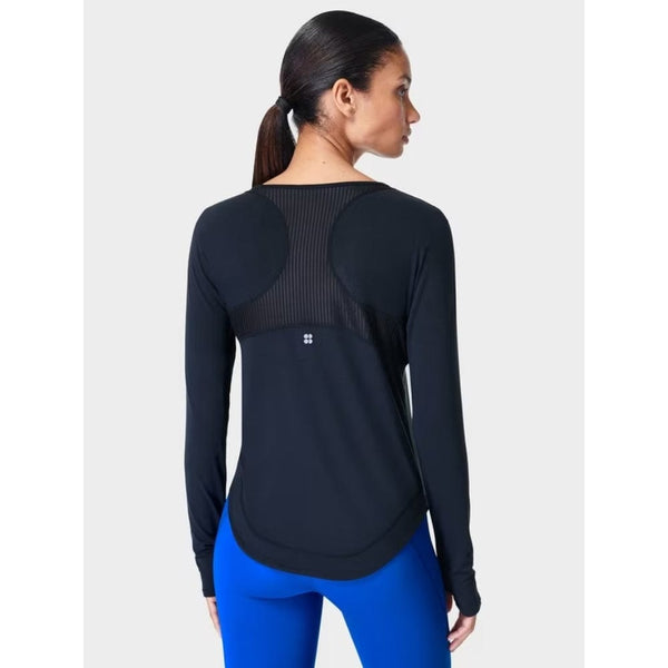 Sweaty Betty Breathe Easy Long Sleeve Top In Black