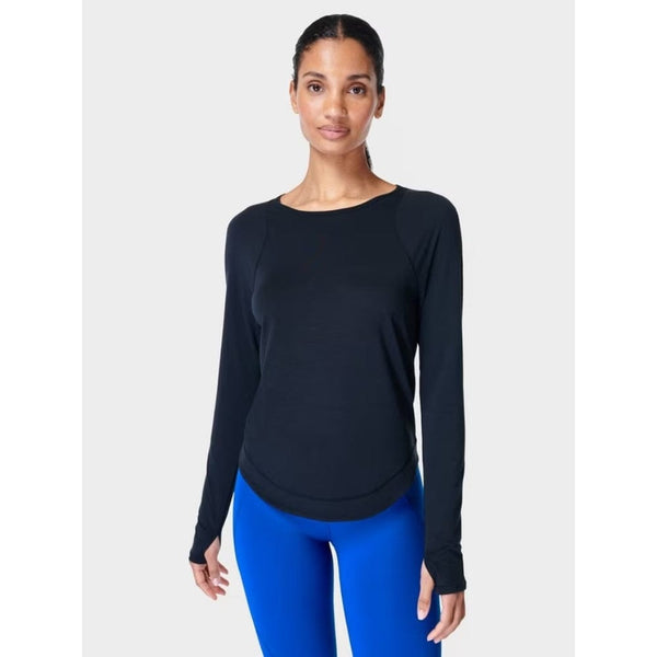 Sweaty Betty Breathe Easy Long Sleeve Top In Black