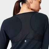 Sweaty Betty Breathe Easy Long Sleeve Top In Black
