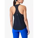 Sweaty Betty Breathe Easy Run Stretch-woven Tank Top In Black