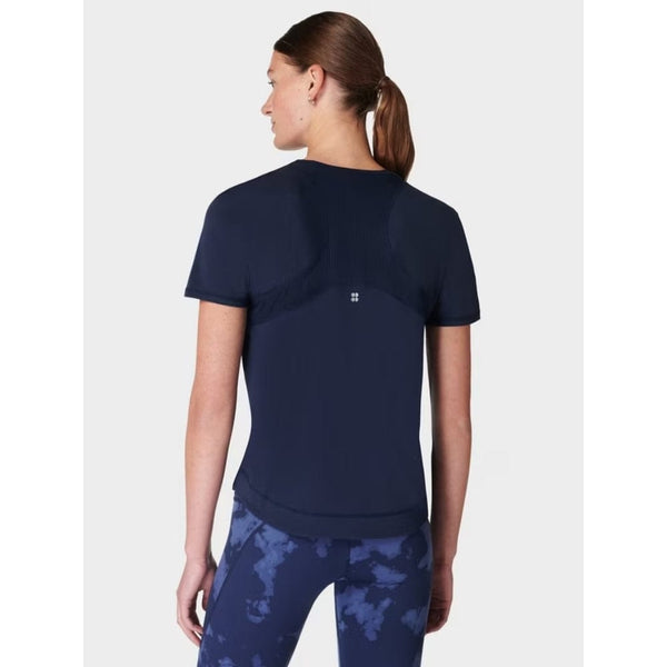 Sweaty Betty Breathe Easy T-Shirt In Navy Blue