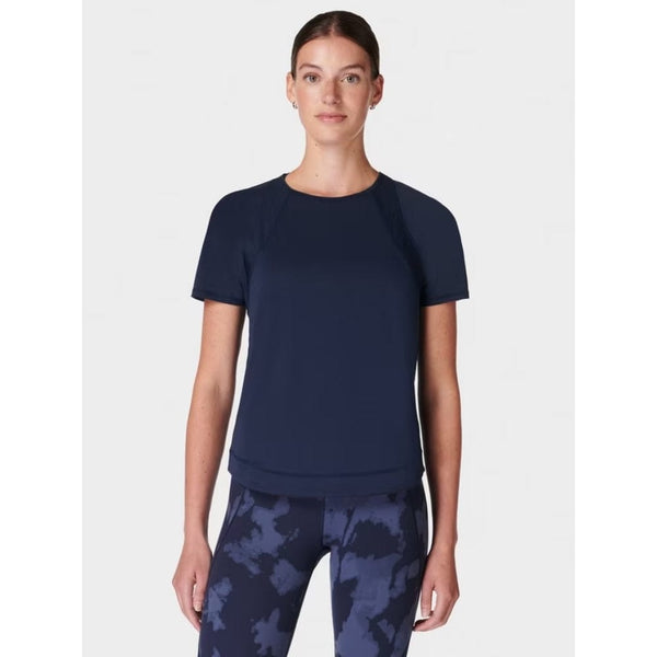 Sweaty Betty Breathe Easy T-Shirt In Navy Blue