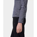 Sweaty Betty Essential Long Sleeve T-Shirt In Navy Stripe