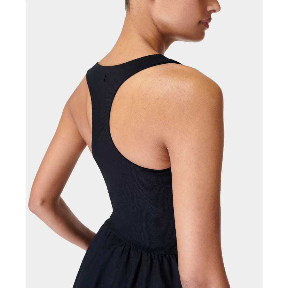 Sweaty Betty Explorer Ribbed Racer Dress In Black
