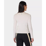 Sweaty Betty Mindful Flex Long Sleeve Top In Cloud White Dusty Beige