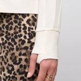 Sweaty Betty Organic Cotton After Class Seam Detail Crop Sweatshirt In Lily White