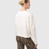 Sweaty Betty Organic Cotton After Class Seam Detail Crop Sweatshirt In Lily White