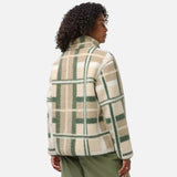 Sweaty Betty Plush Fleece Contrast Zip Up In Beige Macro SB Check Print