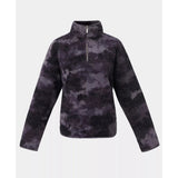 Sweaty Betty Plush Half Zip Fleece In Grey Moon Texture Print