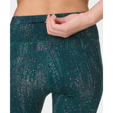 Sweaty Betty Power 7/8 Gym Leggings In Green Code Print