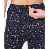 Sweaty Betty Power 7/8 Gym Leggings In Purple Leopard Splash Print