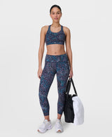 Sweaty Betty Power 7/8 Workout Leggings in Blue Aurora Print