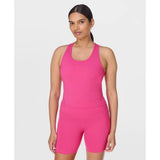 Sweaty Betty Power Medium Impact Crop Gym Tank In Fuchsia Pink
