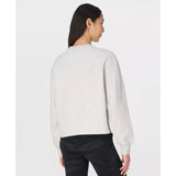 Sweaty Betty Premium Brushed Crew Neck In Ice Grey Marl