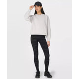 Sweaty Betty Premium Brushed Crew Neck In Ice Grey Marl