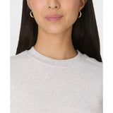 Sweaty Betty Premium Brushed Crew Neck In Ice Grey Marl