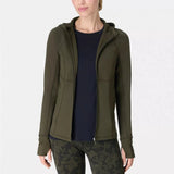 Sweaty Betty Pro Run Zip Up in Nori Green