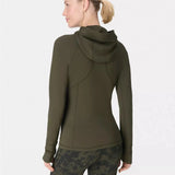 Sweaty Betty Pro Run Zip Up in Nori Green
