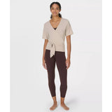 Sweaty Betty Recycled Polyester Soft Flow Studio Wear Your Way Tee In Dusk Beige