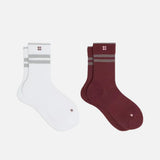 Sweaty Betty Reflective Running Sock 2 Pack Red/White
