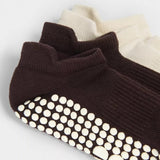 Sweaty Betty Reformer Trainer Gripper Socks 2 Pack In Sable Brown