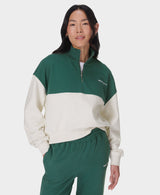 Sweaty Betty Revive Crop Half Zip in Green