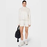 Sweaty Betty Revive Rib Half Zip Sweatshirt In Lily White
