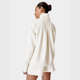 Sweaty Betty Revive Rib Half Zip Sweatshirt In Lily White
