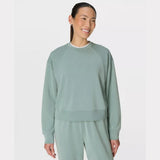 Sweaty Betty Sand Wash Rib Mix Sweatshirt In Quartz Green