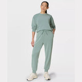 Sweaty Betty Sand Wash Rib Mix Sweatshirt In Quartz Green