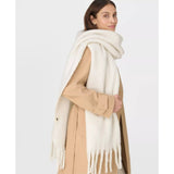 Sweaty Betty Soft Cloud Tassel Scarf In Lily White