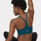 Sweaty Betty Spirit Restored Seamless Yoga Bra In Deep Green