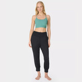 Sweaty Betty Ultimate Studio Yoga Ribbed Bra In Quartz Green