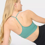 Sweaty Betty Ultimate Studio Yoga Ribbed Bra In Quartz Green