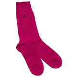 Swole Panda Bamboo Socks In Cerise