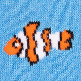 Swole Panda Clown Fish Socks in Blue