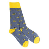 Swole Panda Digger Bamboo Socks In Yellow