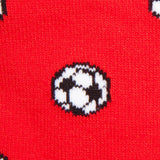 Swole Panda Football Bamboo Socks In Red