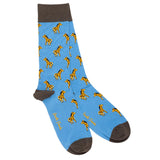 Swole Panda Giraffe Socks in Blue